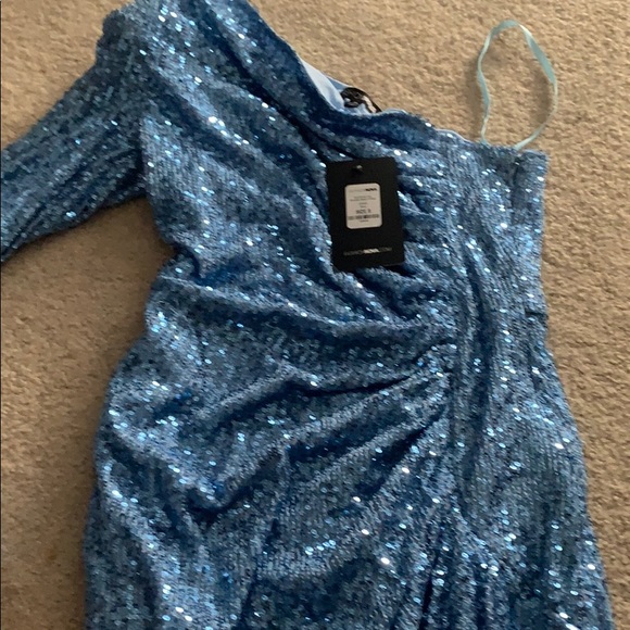 First Strike One Shoulder Sequin Dress 